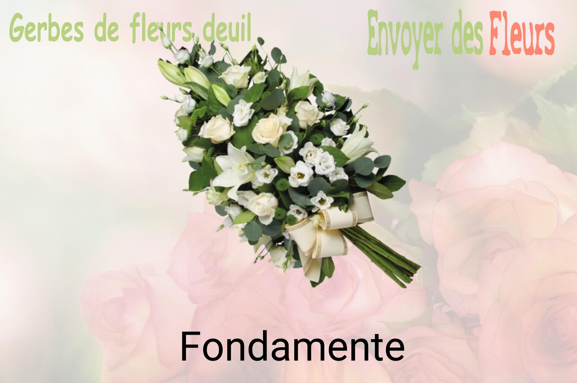 Gerbe de fleurs de deuil livrée à Fondamente